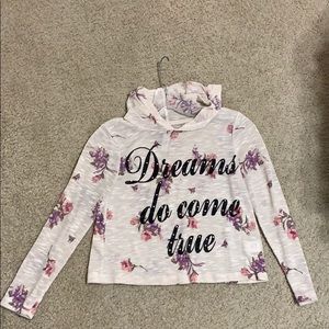 Long sleeve “dreams do come true” crop top